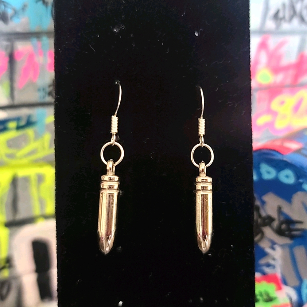 Hand Made Bullet Earrings